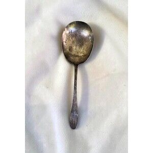 Vintage Reed & Barton Silverplate 9" Serving Spoon | Classic Oval Bowl Flatware